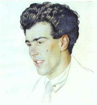 鮑裡斯 尅斯托依列夫 Portrait of Nikolay Lazarevich Bublichenko